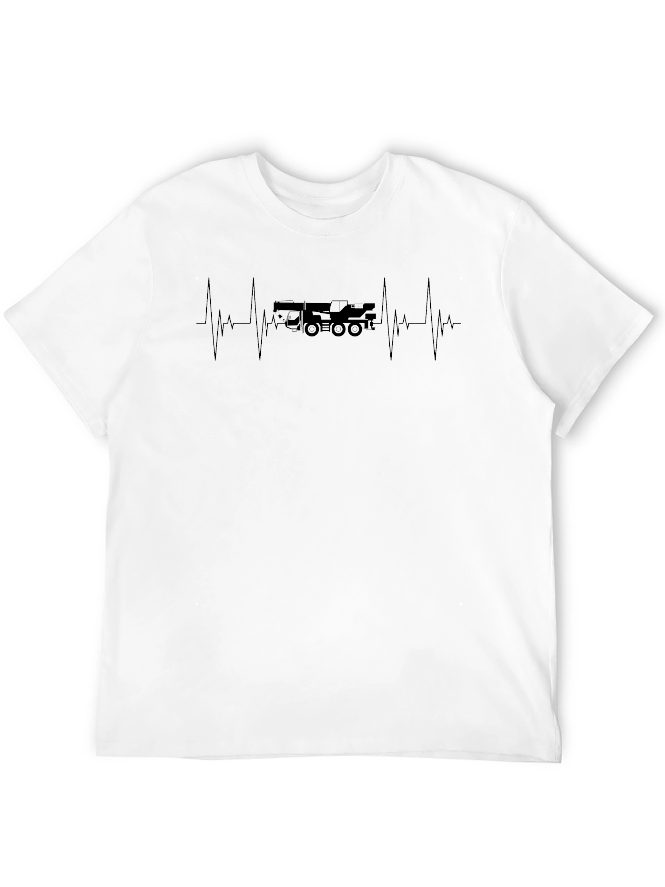 Crane Heartbeat T-Shirt - Black