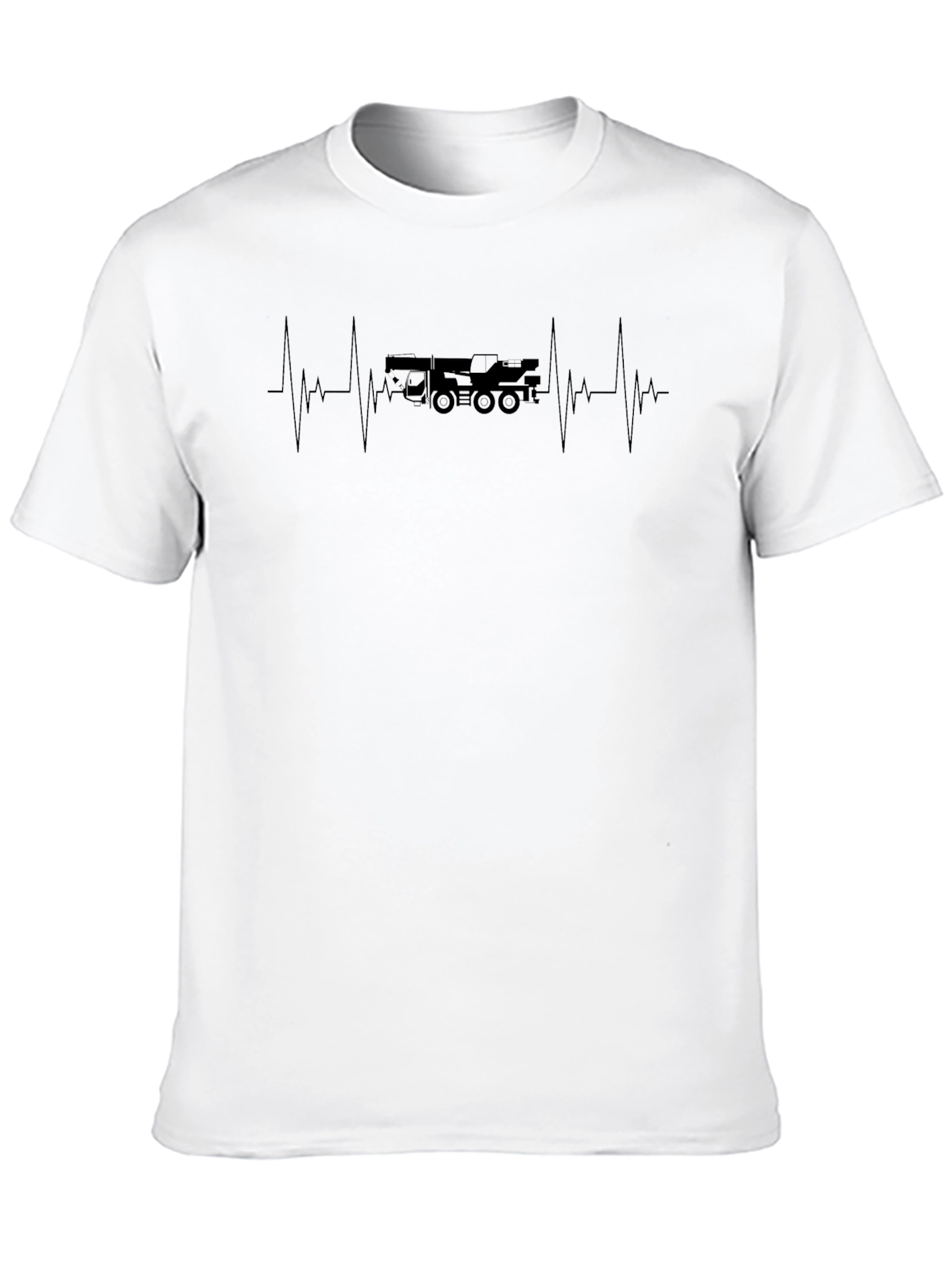 Crane Heartbeat T-Shirt - Black