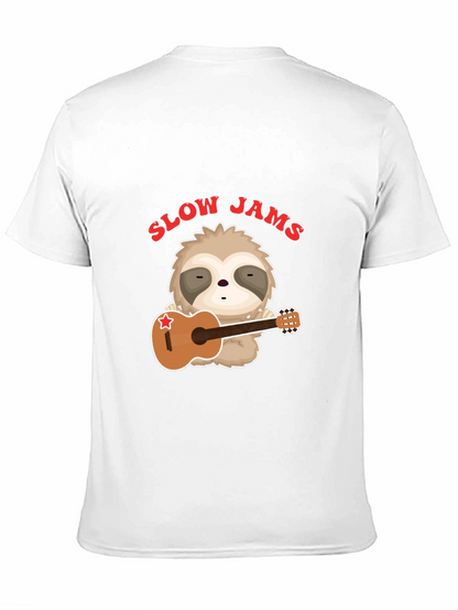 Slow Jams Sloth Graphic T-Shirt - Music Lover Tee