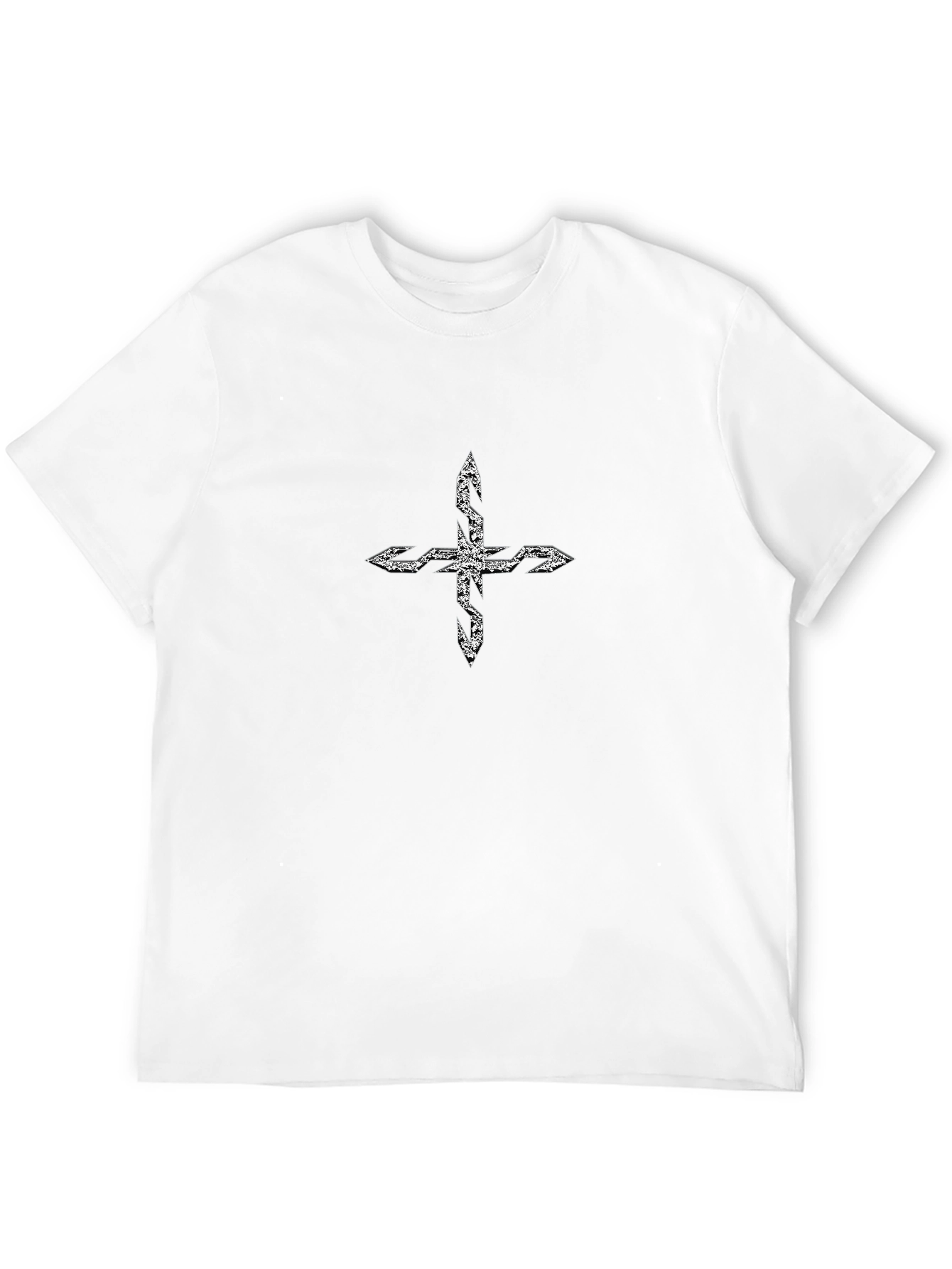Edgy Graphic Tee - Black Cross Design