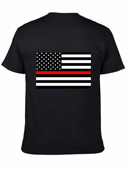 Thin Red Line USA Flag Graphic T-Shirt