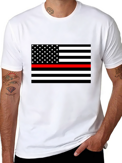 Thin Red Line USA Flag Graphic T-Shirt