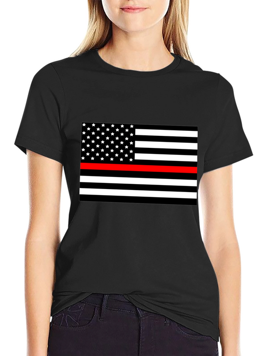 Thin Red Line USA Flag Graphic T-Shirt