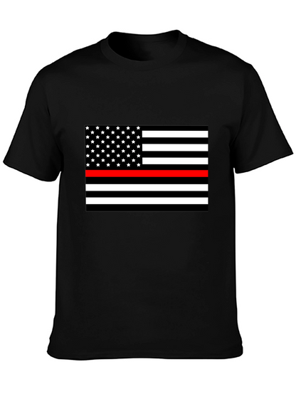 Thin Red Line USA Flag Graphic T-Shirt