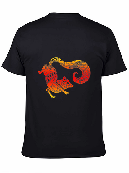 Fox Graphic Black T-Shirt Unique Design