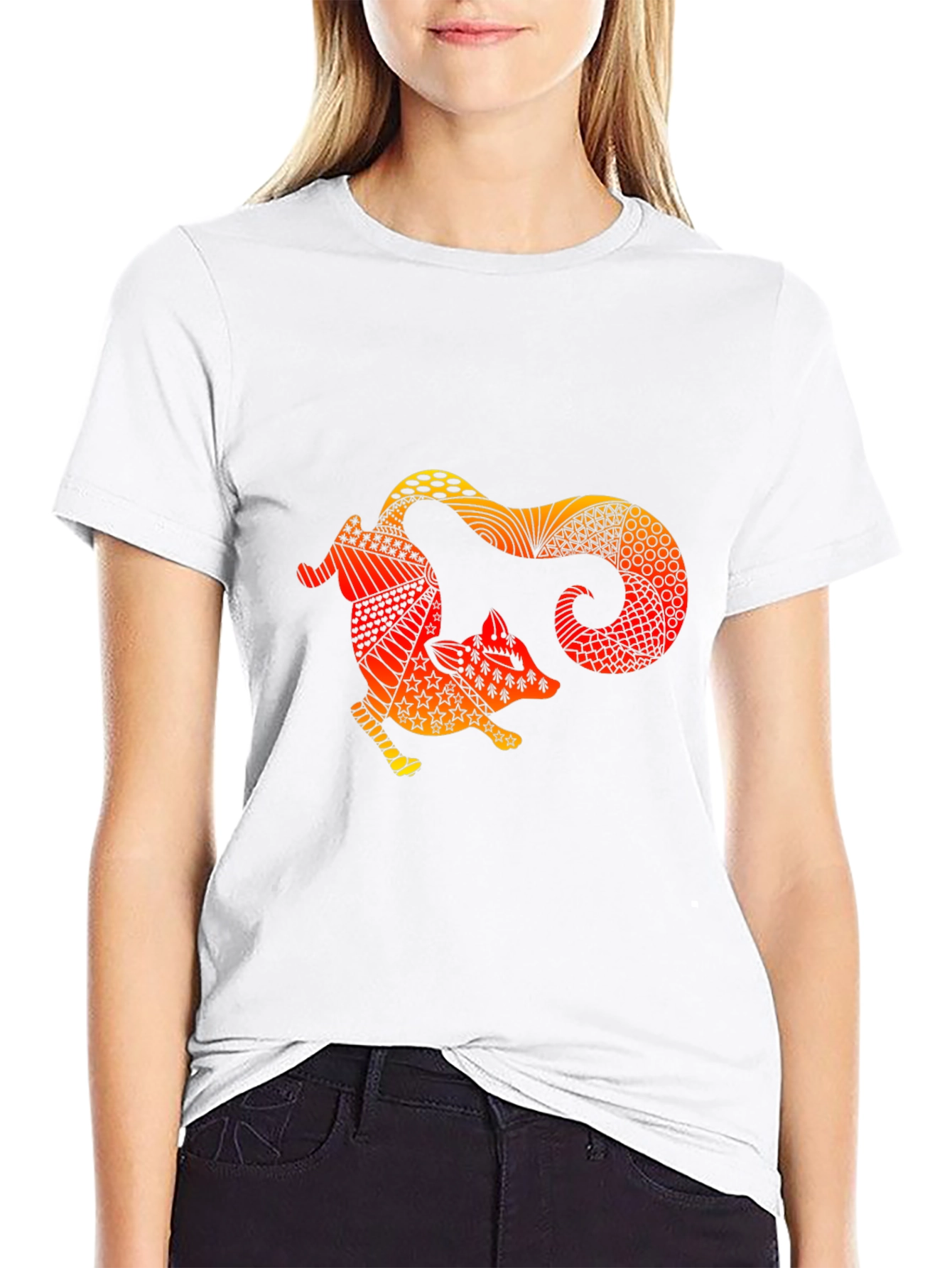 Fox Graphic Black T-Shirt Unique Design