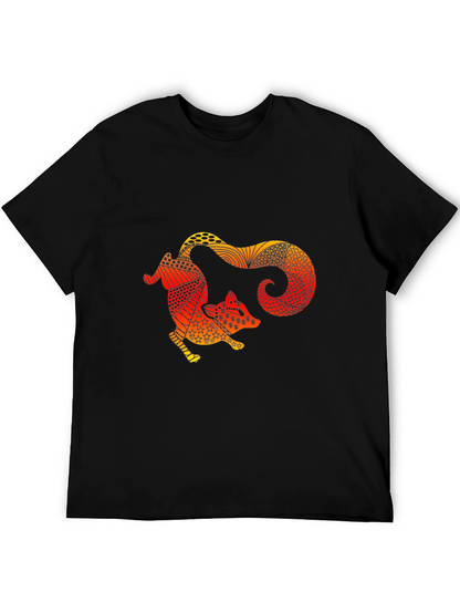 Fox Graphic Black T-Shirt Unique Design