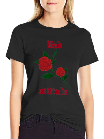 Bad Attitude Rose Graphic T-Shirt
