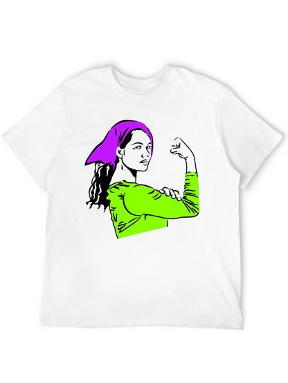 Feminist Empowerment Graphic Tee - Rosie the Riveter Style