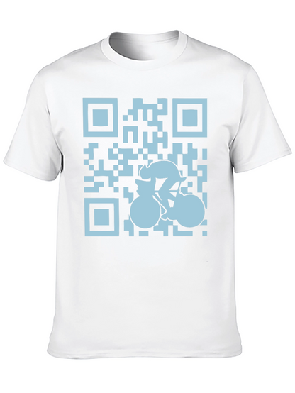 QR Code Cyclist Graphic Tee