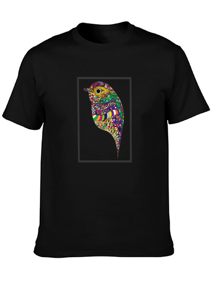 Bird Art Black T-Shirt