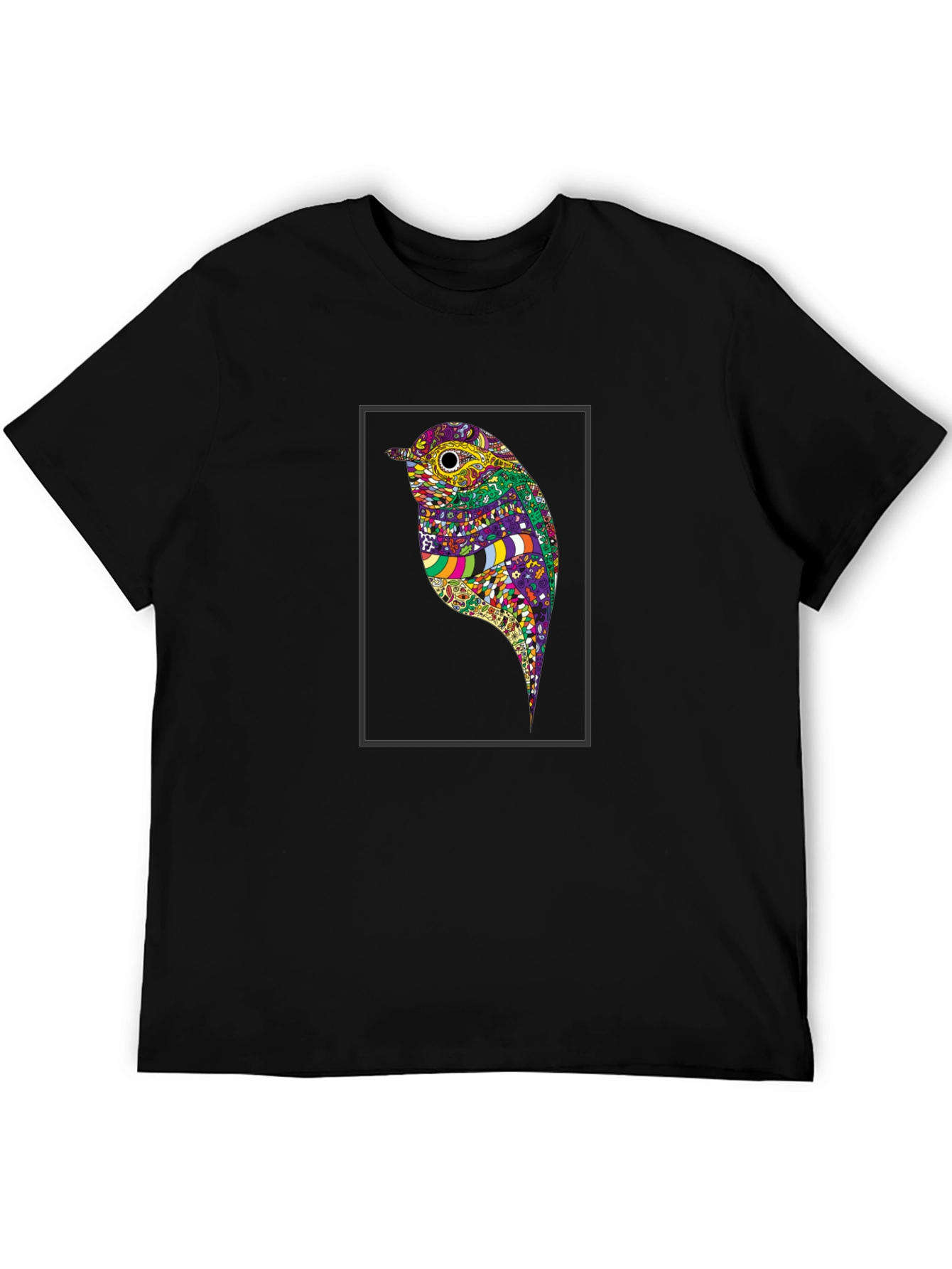 Bird Art Black T-Shirt