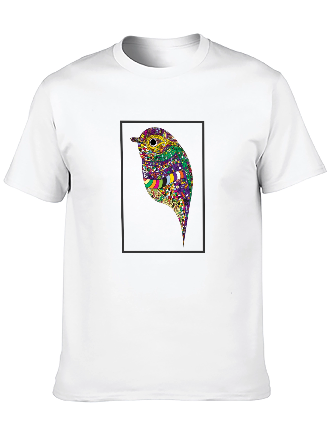Bird Art Black T-Shirt