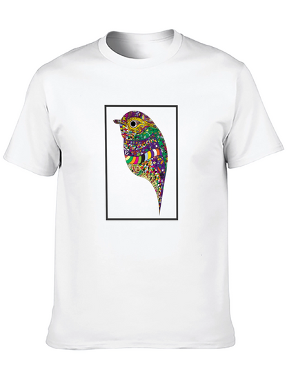 Bird Art Black T-Shirt