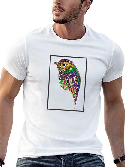 Bird Art Black T-Shirt