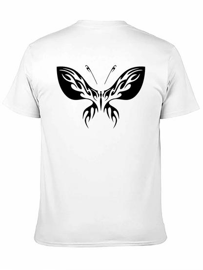 Black Butterfly Graphic Tee - Mens Casual Top