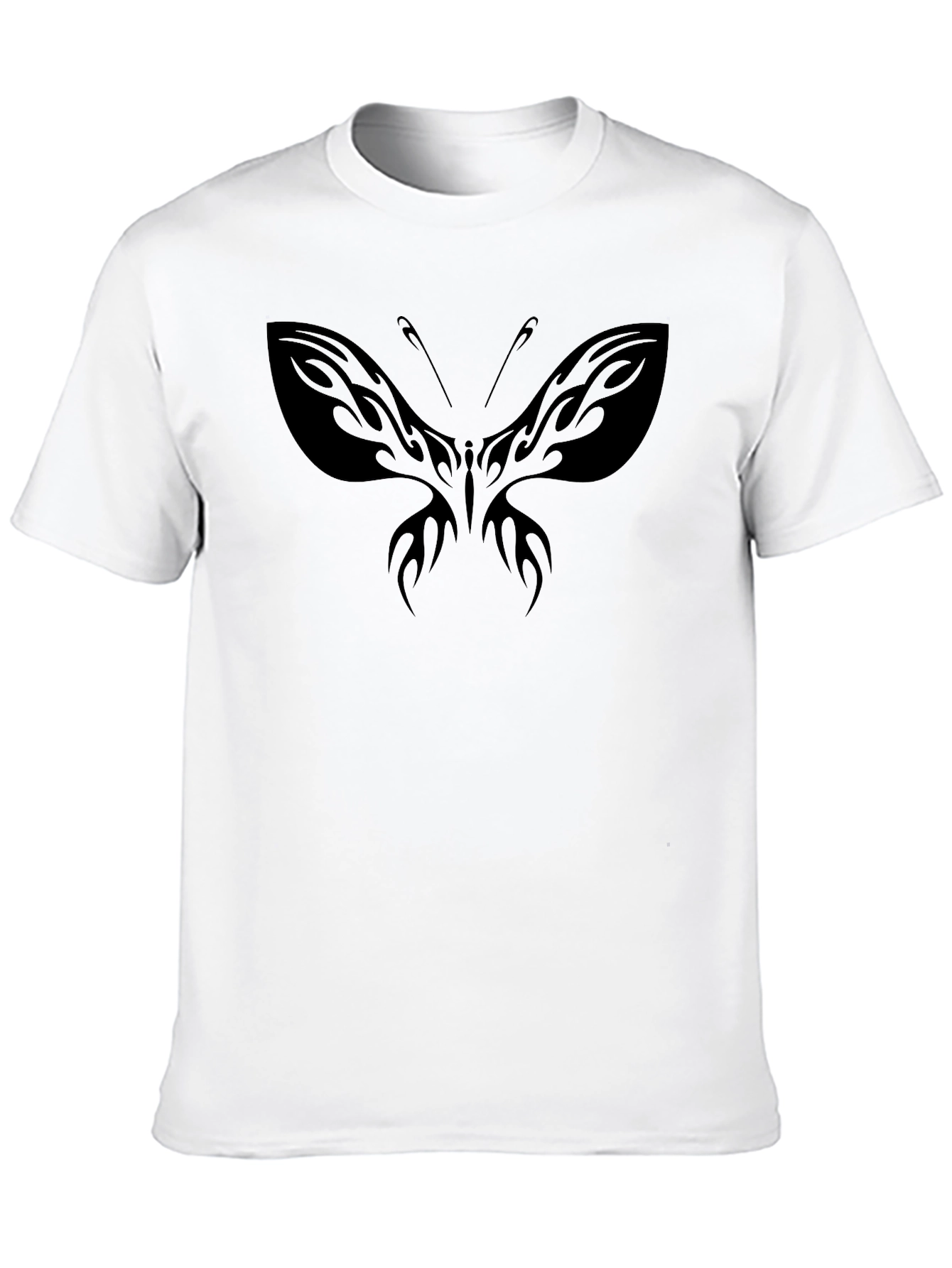 Black Butterfly Graphic Tee - Mens Casual Top