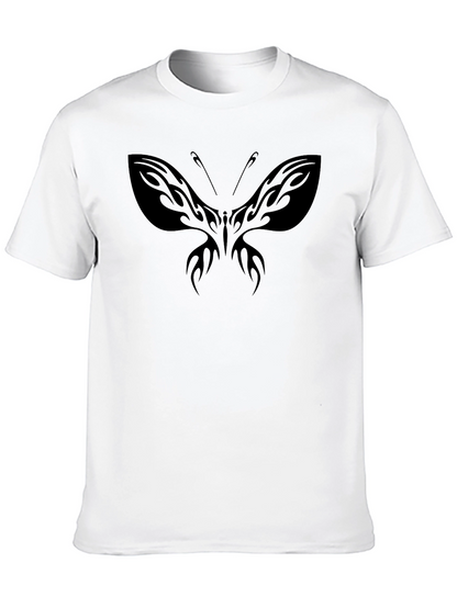 Black Butterfly Graphic Tee - Mens Casual Top