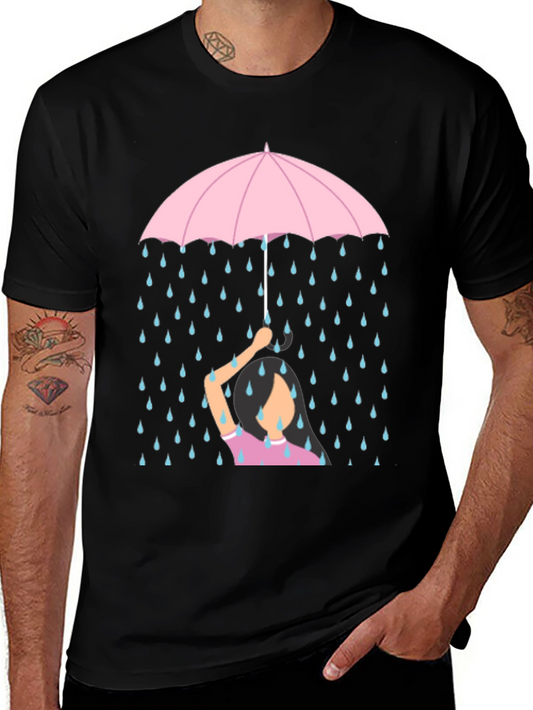Rainy Day Umbrella T-Shirt - Comfort Fit Cotton Tee