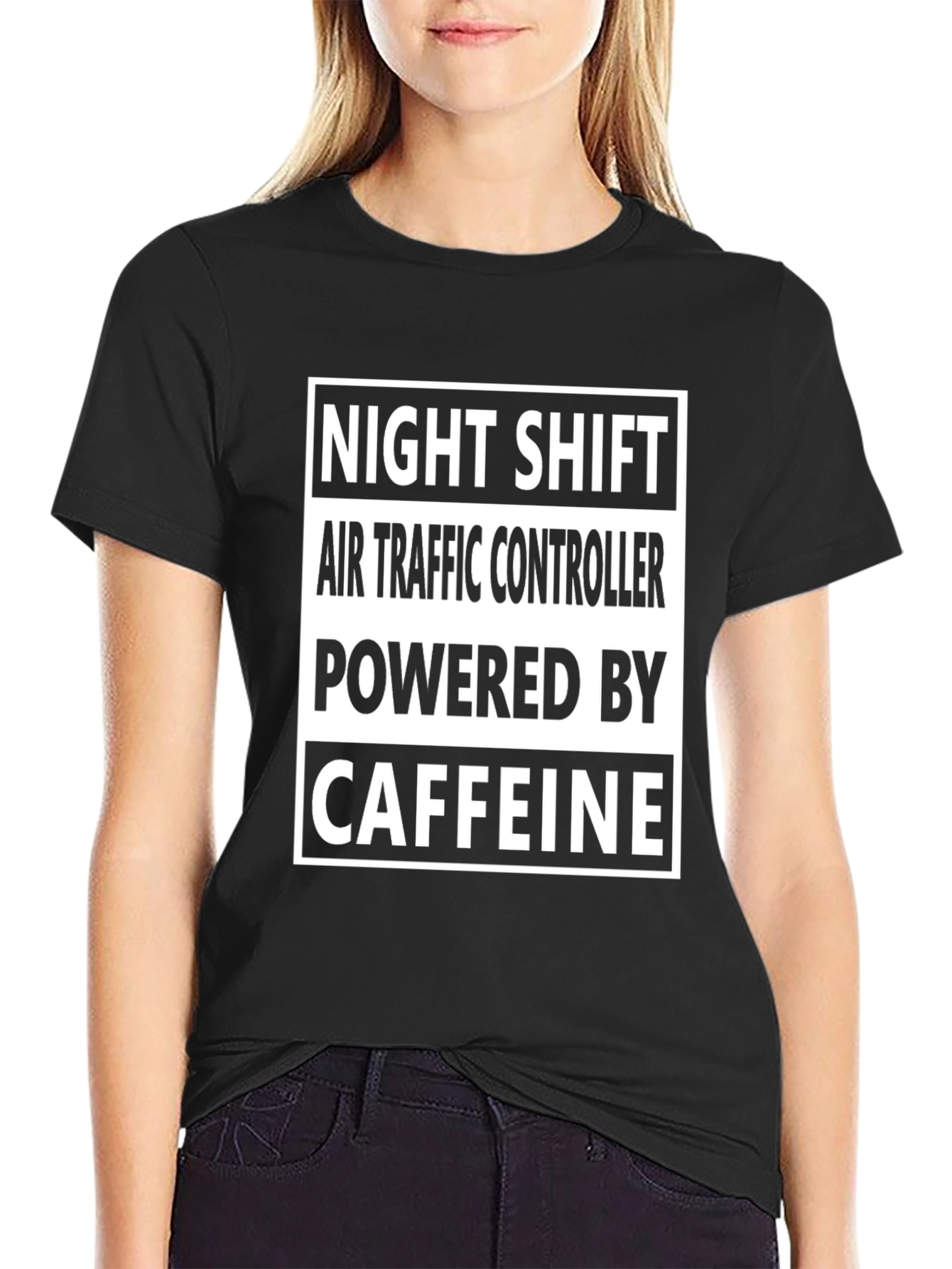 Night Shift Air Traffic Controller Caffeine T-Shirt