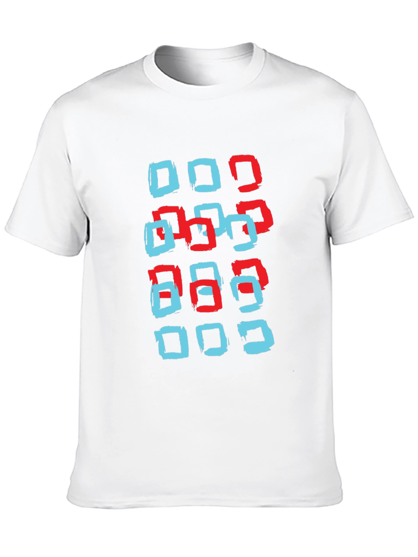 Modern Squares Graphic T-Shirt - Black