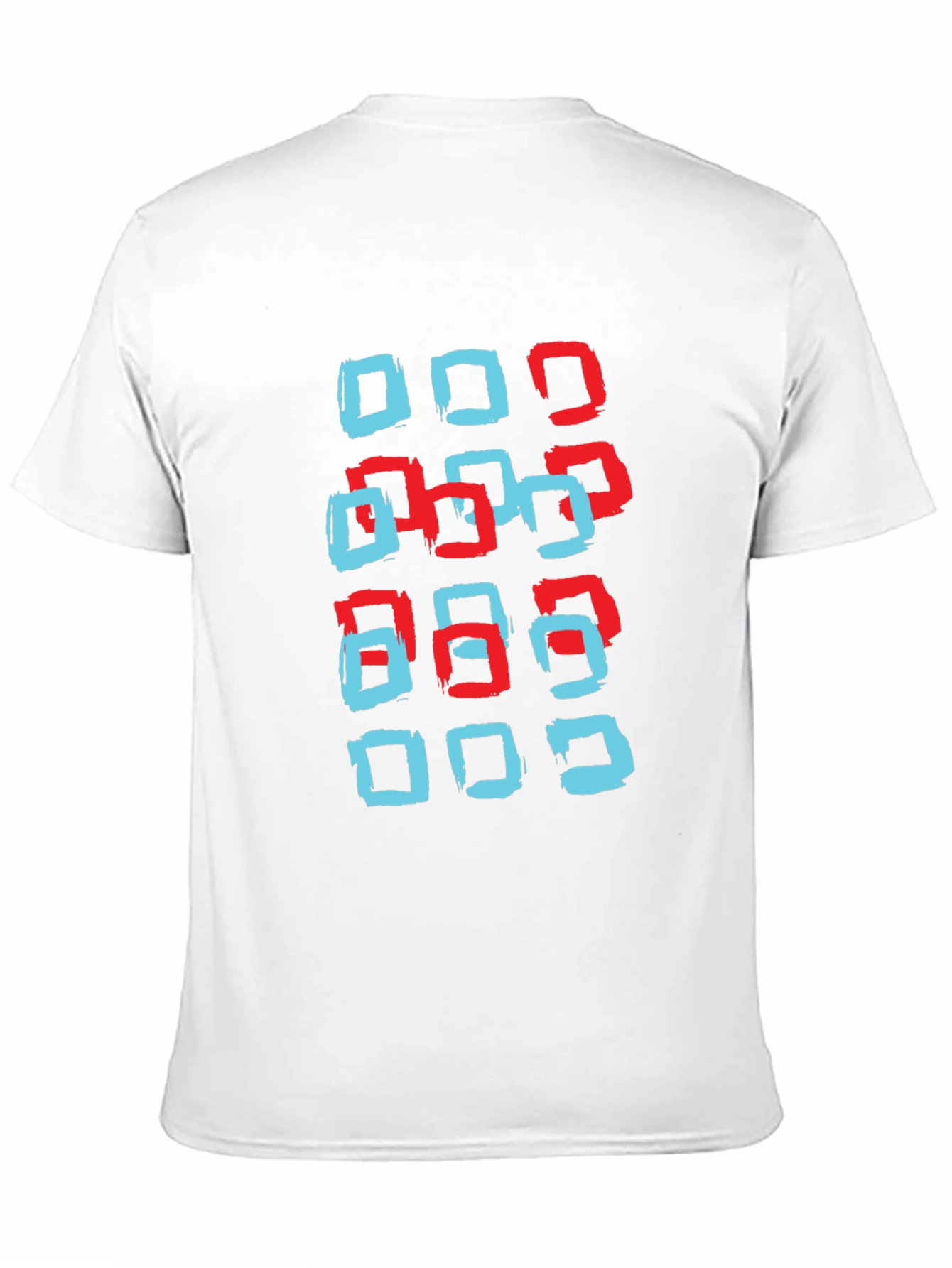 Modern Squares Graphic T-Shirt - Black