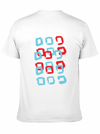 Modern Squares Graphic T-Shirt - Black