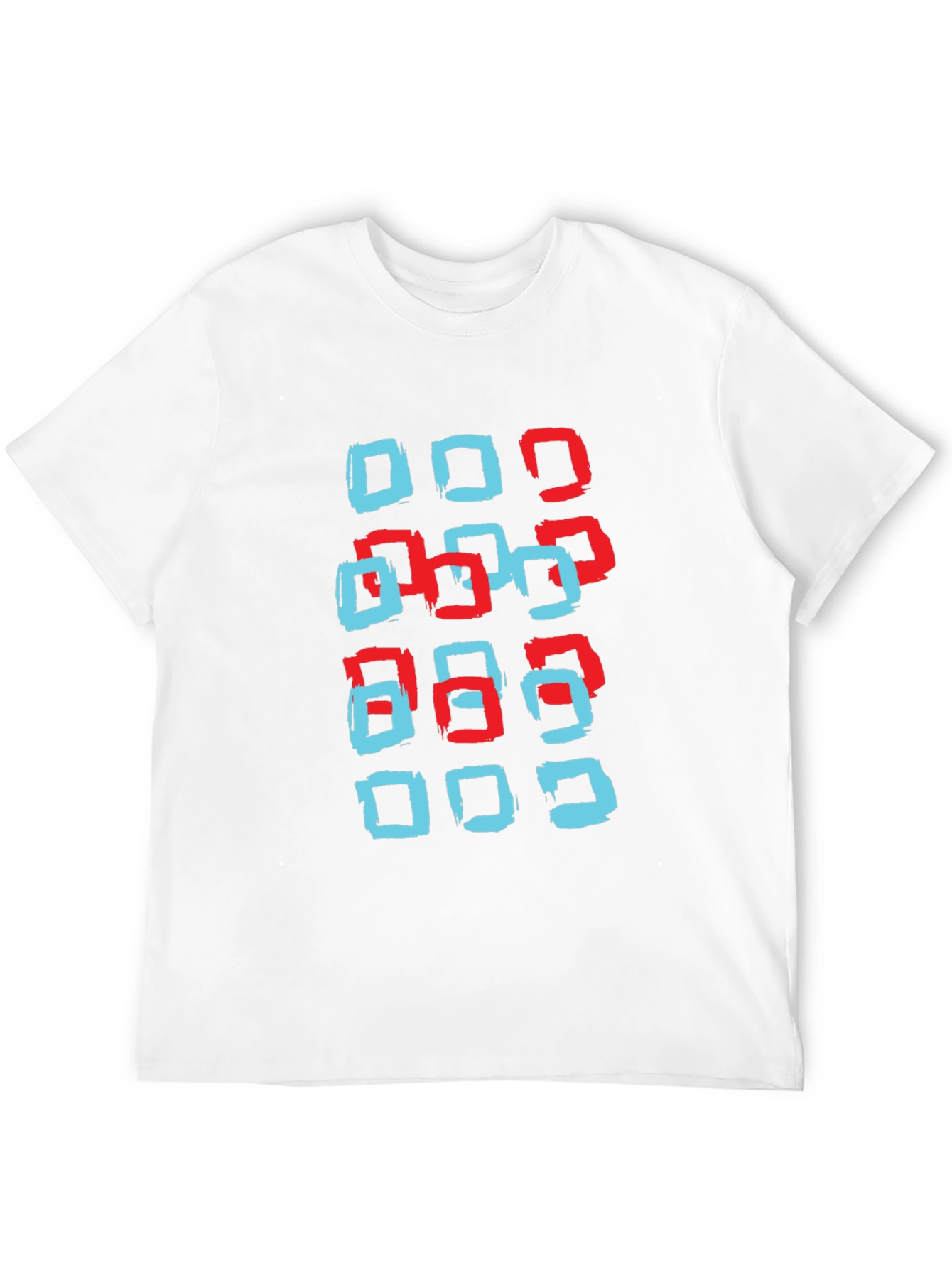 Modern Squares Graphic T-Shirt - Black