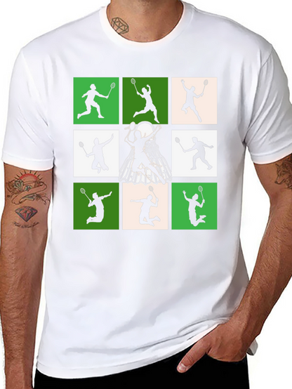 Badminton Player Silhouette Graphic Tee