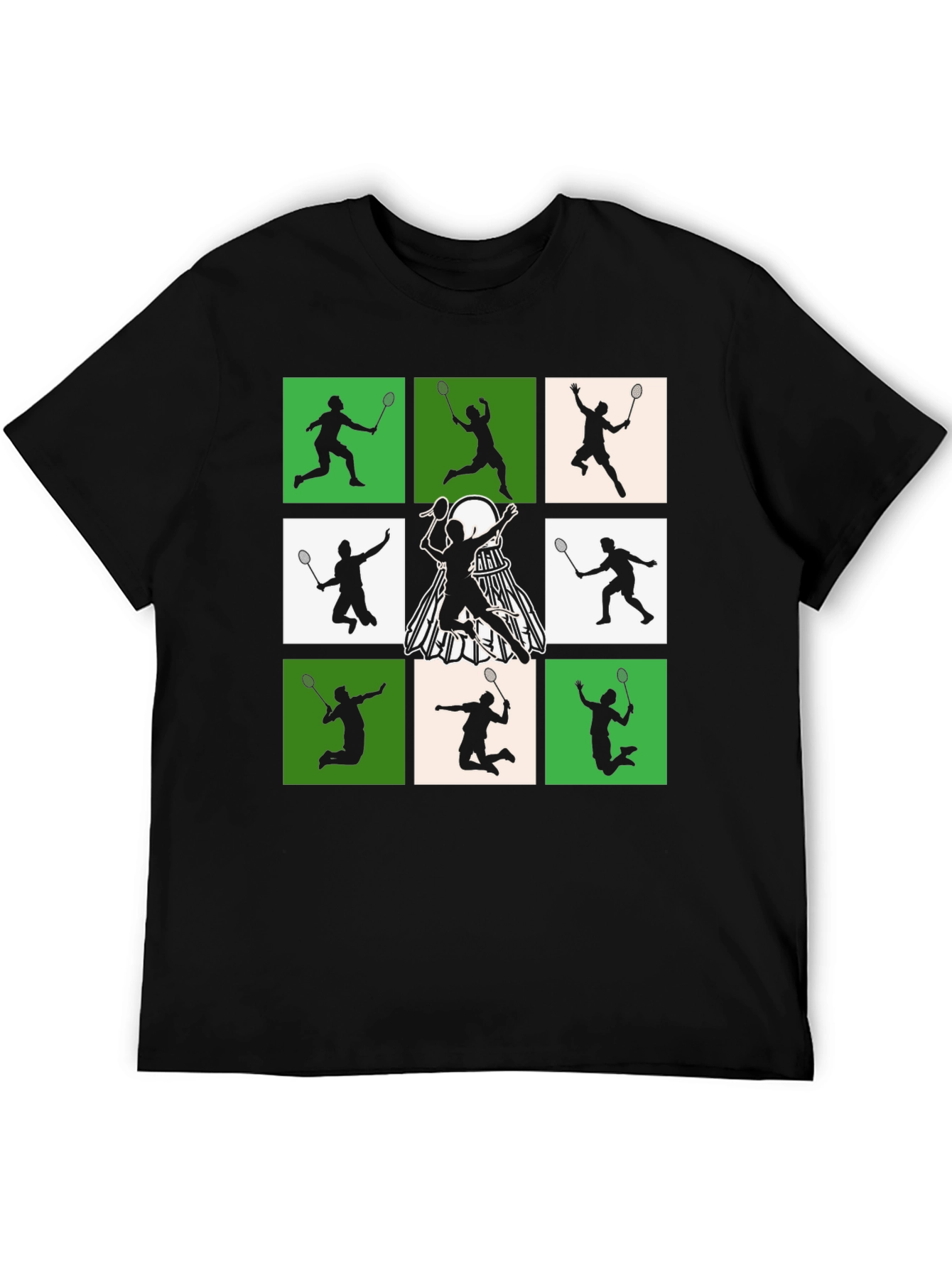 Badminton Player Silhouette Graphic Tee