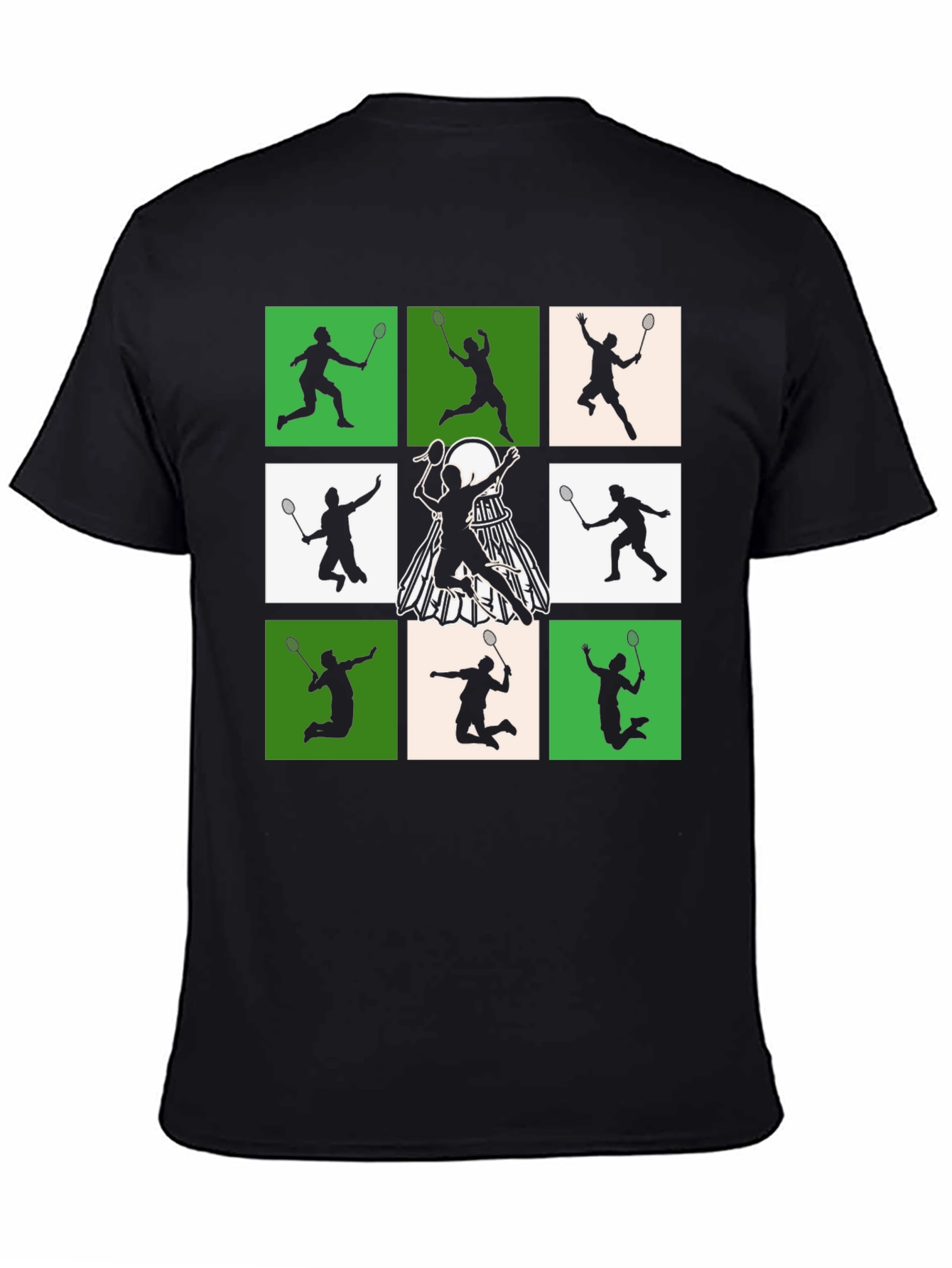 Badminton Player Silhouette Graphic Tee