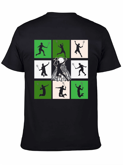 Badminton Player Silhouette Graphic Tee