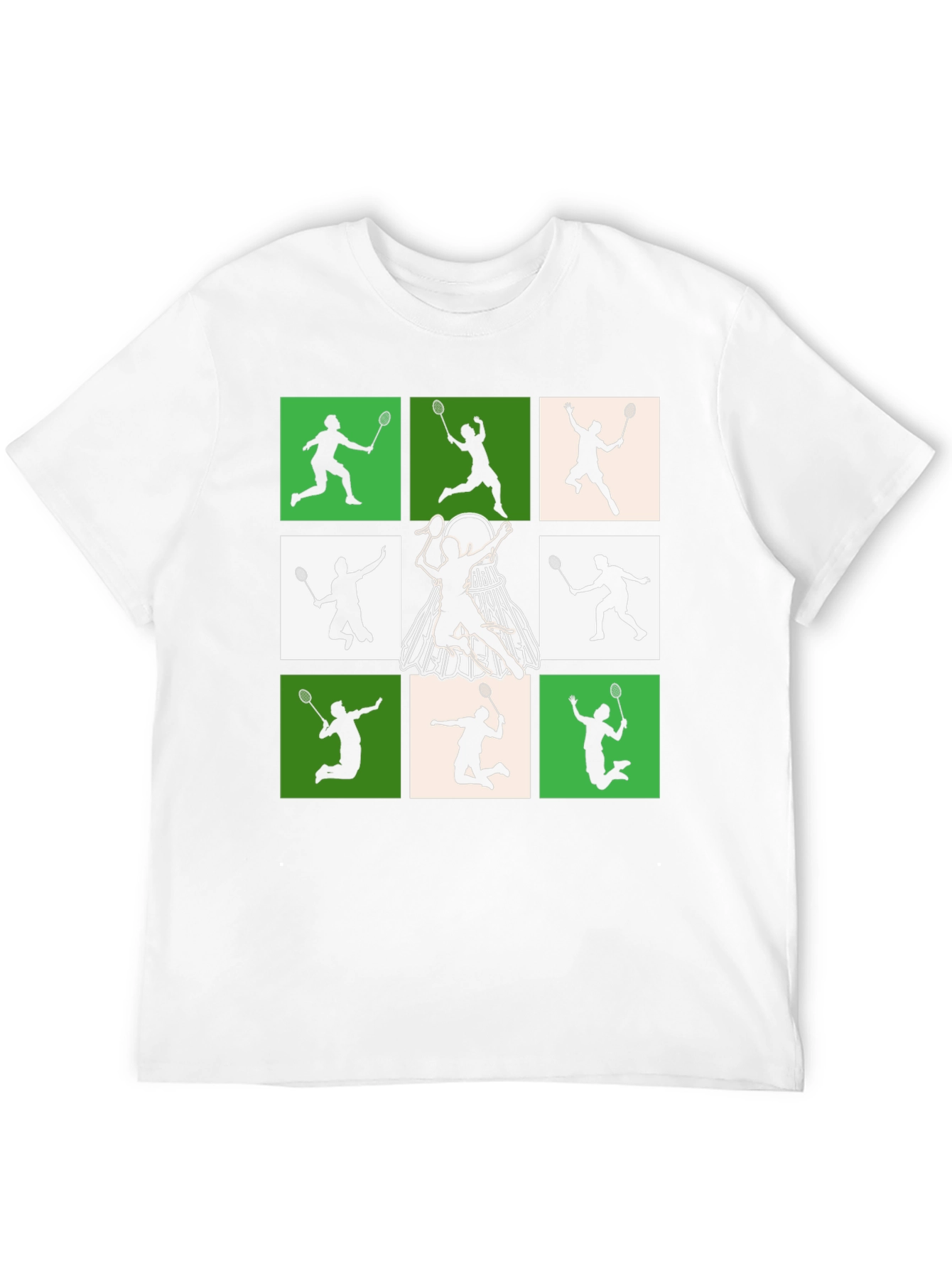 Badminton Player Silhouette Graphic Tee