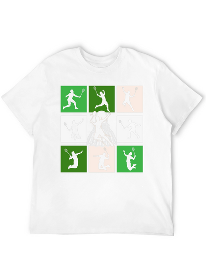 Badminton Player Silhouette Graphic Tee
