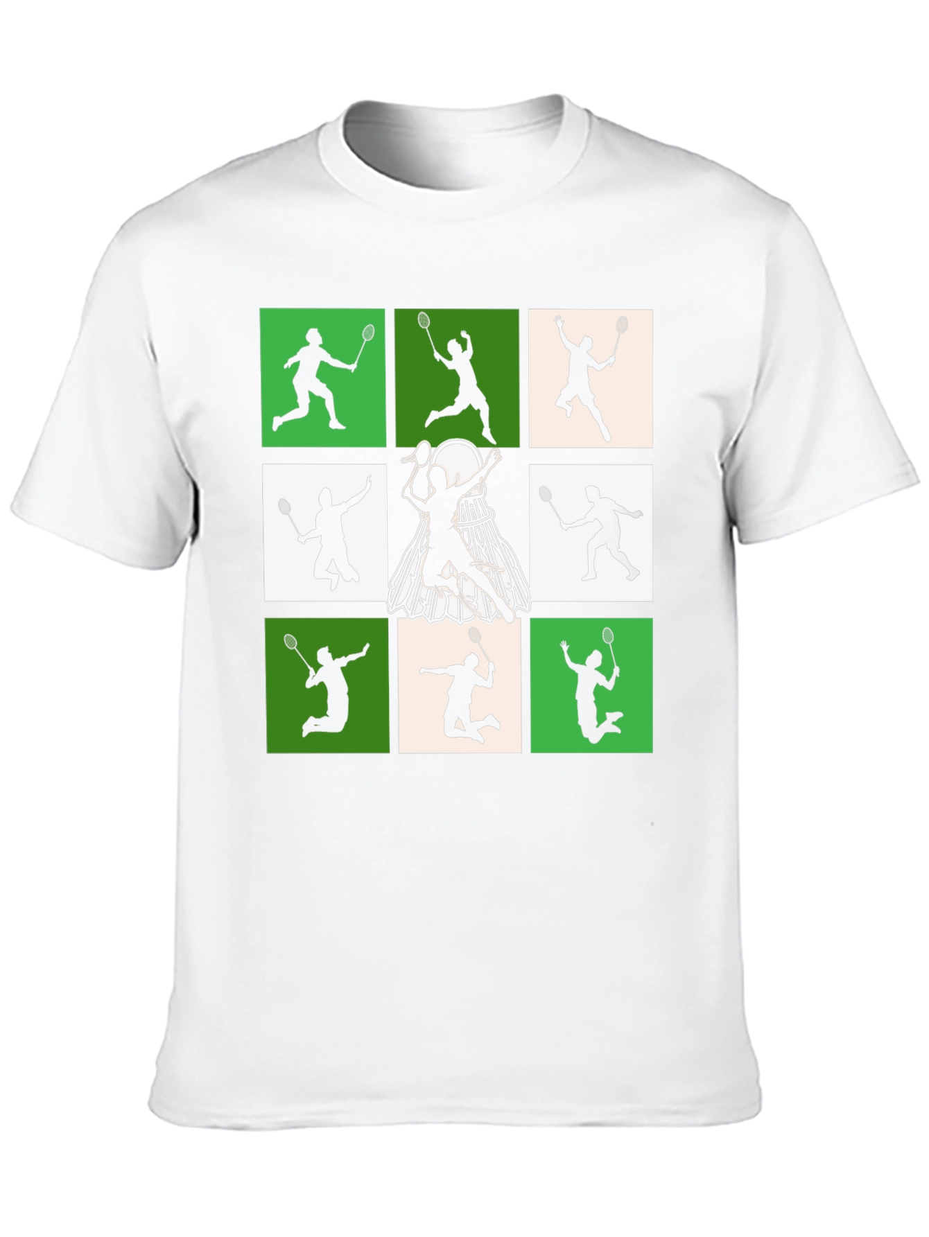 Badminton Player Silhouette Graphic Tee