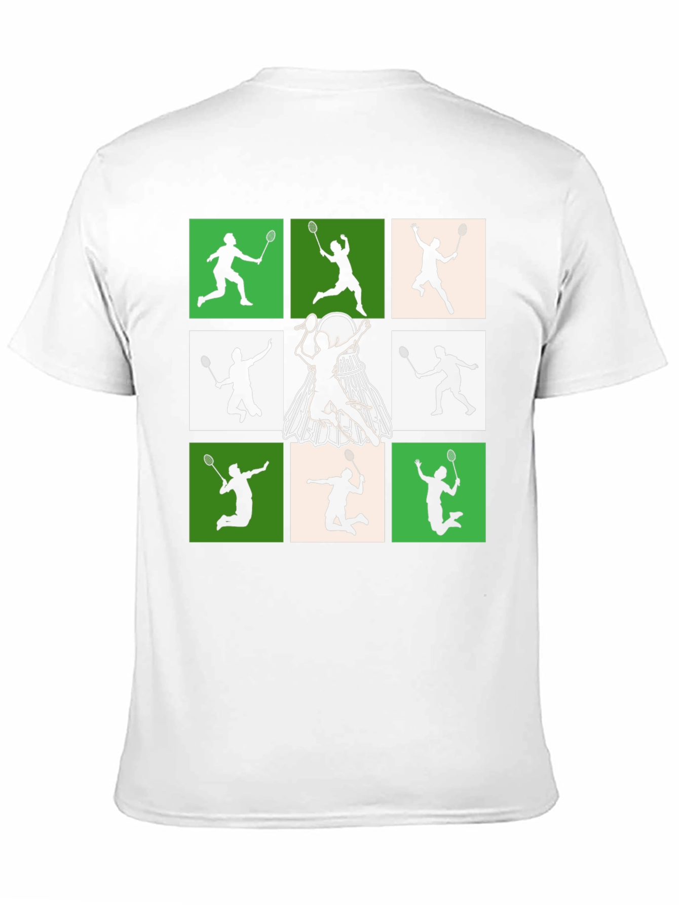 Badminton Player Silhouette Graphic Tee