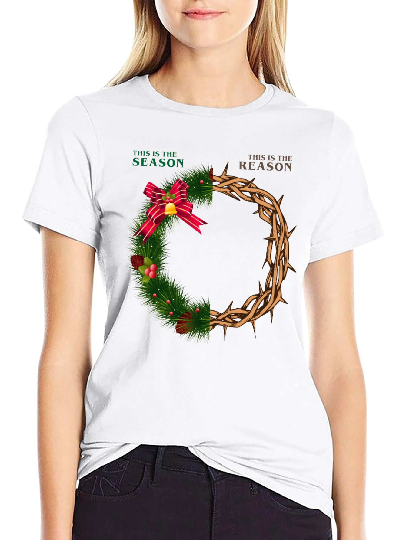 Season & Reason Christmas Wreath Graphic T-Shirt