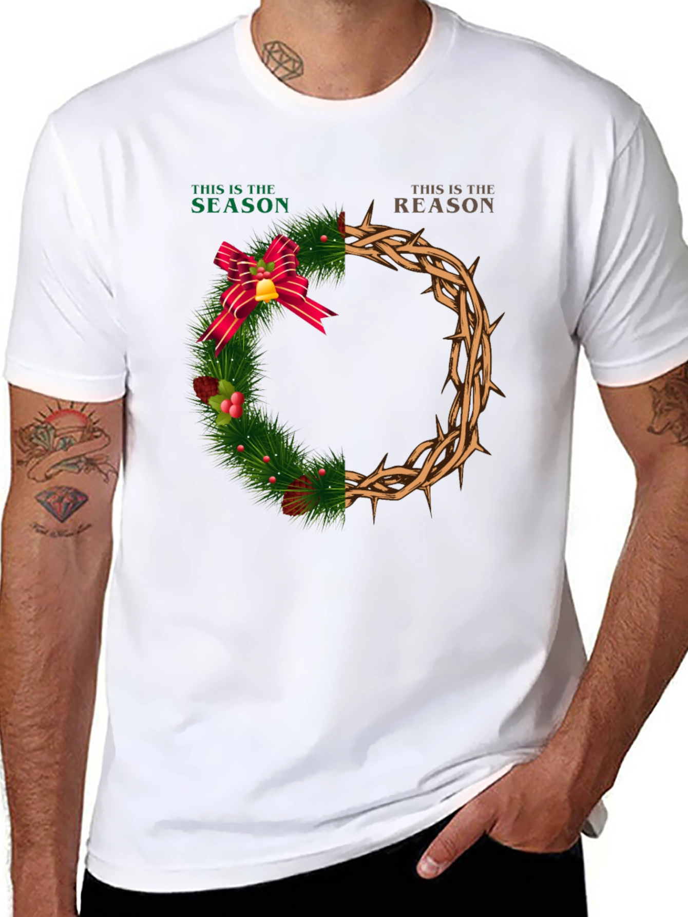 Season & Reason Christmas Wreath Graphic T-Shirt