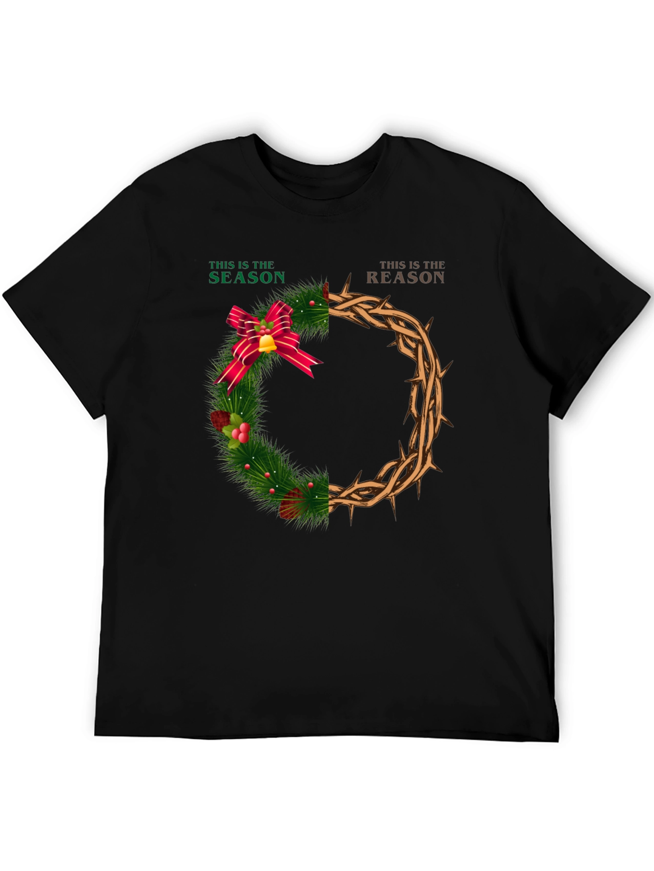 Season & Reason Christmas Wreath Graphic T-Shirt