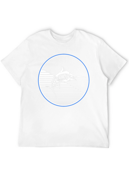 Marlin Fish Graphic T-Shirt - Stylish Black Tee