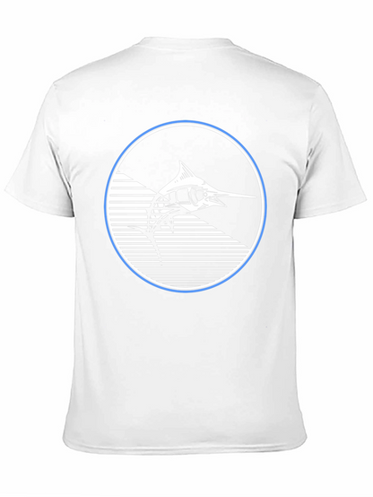 Marlin Fish Graphic T-Shirt - Stylish Black Tee