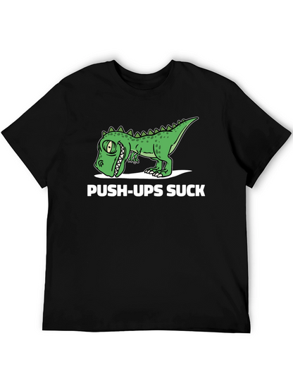 Funny Dinosaur Push-Ups Suck Graphic T-Shirt