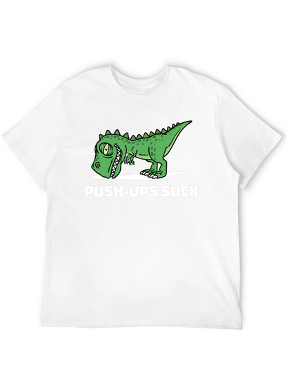 Funny Dinosaur Push-Ups Suck Graphic T-Shirt