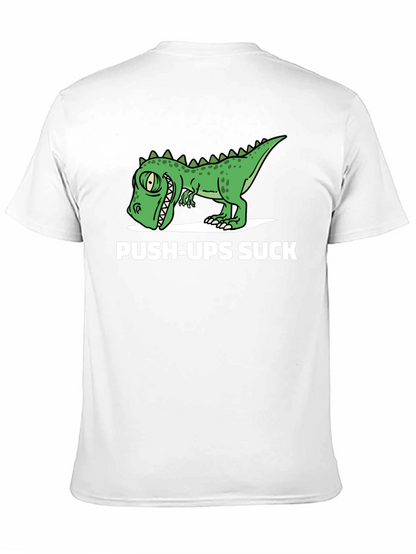 Funny Dinosaur Push-Ups Suck Graphic T-Shirt