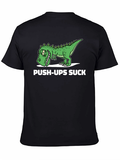 Funny Dinosaur Push-Ups Suck Graphic T-Shirt