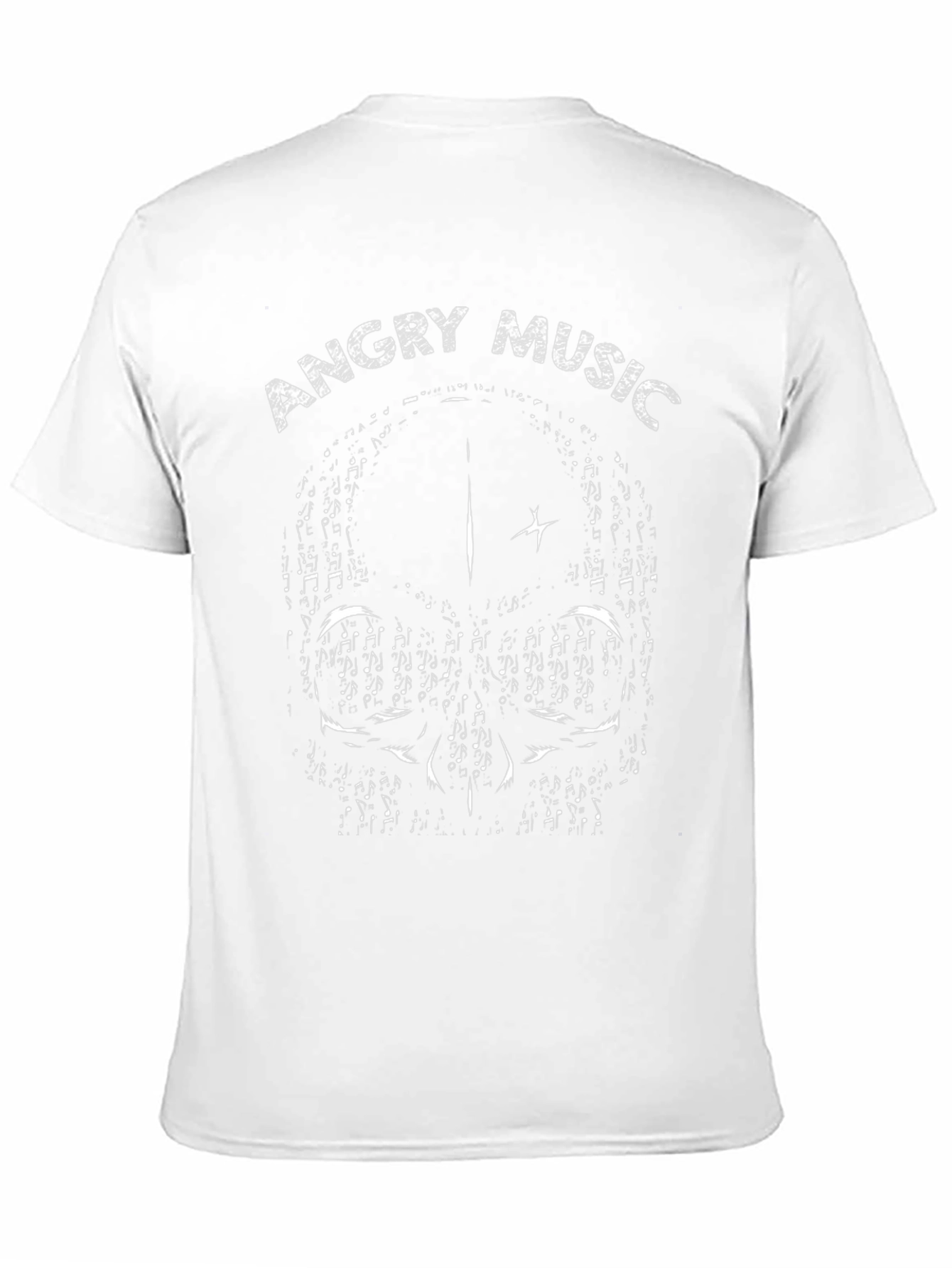 Angry Music Skull Graphic T-Shirt