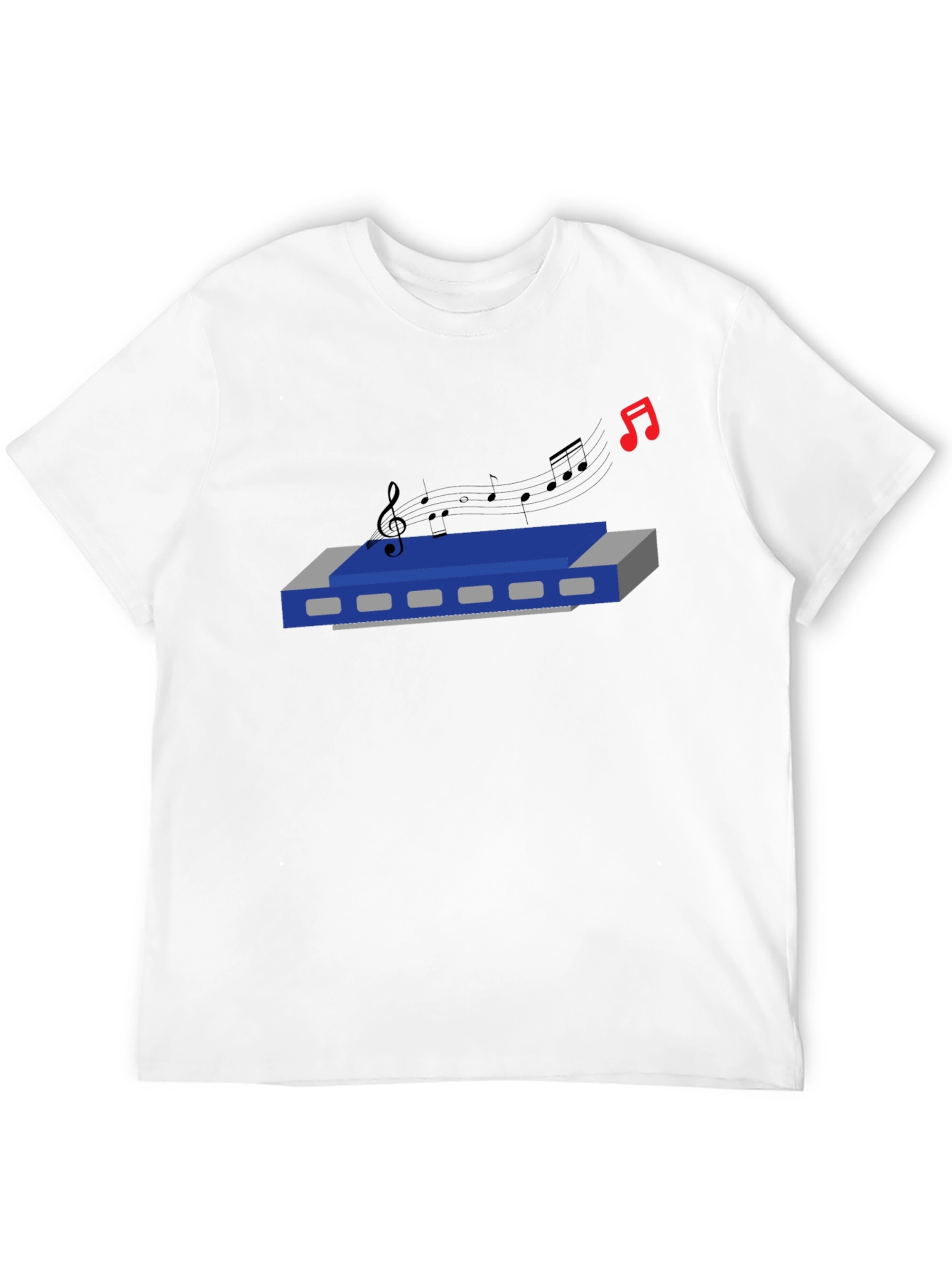 Harmonica Music T-Shirt - Blues Player Tee