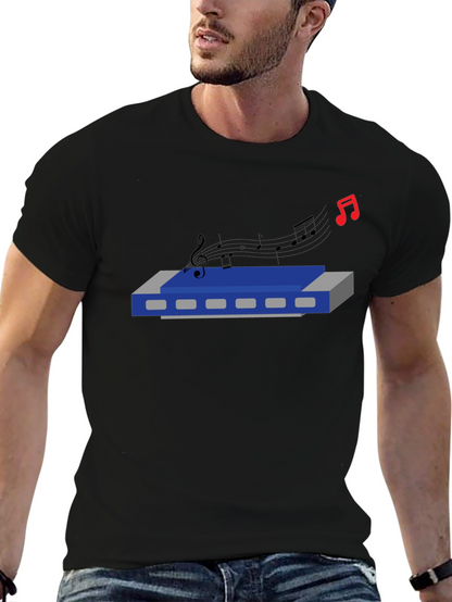 Harmonica Music T-Shirt - Blues Player Tee