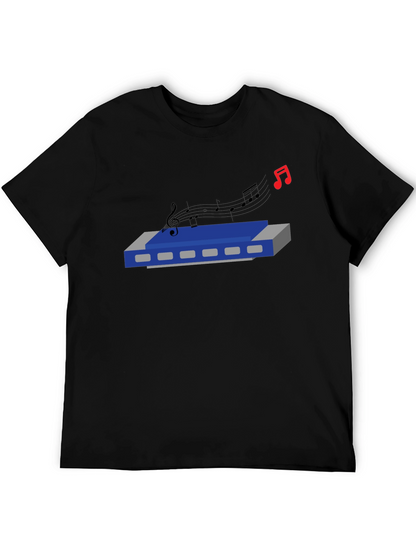 Harmonica Music T-Shirt - Blues Player Tee