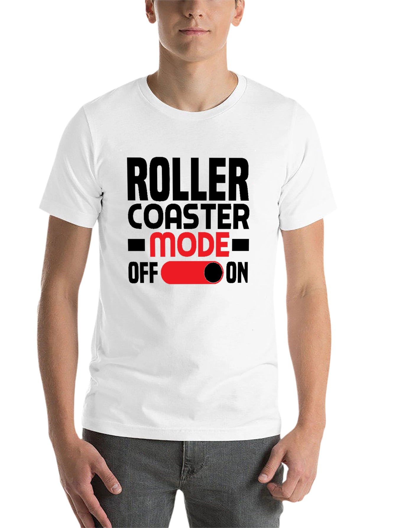 Roller Coaster Mode On T-Shirt - Fun Graphic Tee